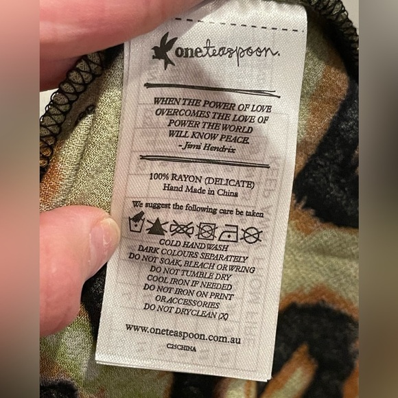 One Teaspoon Leopard Print Slip Dress with Adjustable Spaghetti Straps size S - Picture 8 of 9